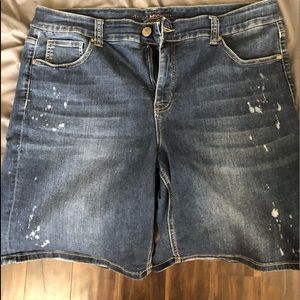 Melissa McCarthy for Seven7 long denim shorts